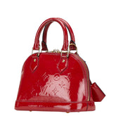 ルイ ヴィトン モノグラム ヴェルニ アルマBB ハンドバッグ ショルダーバッグ 2WAY M90174 スリーズ レッド パテントレザー レディース LOUIS VUITTON 【中古】